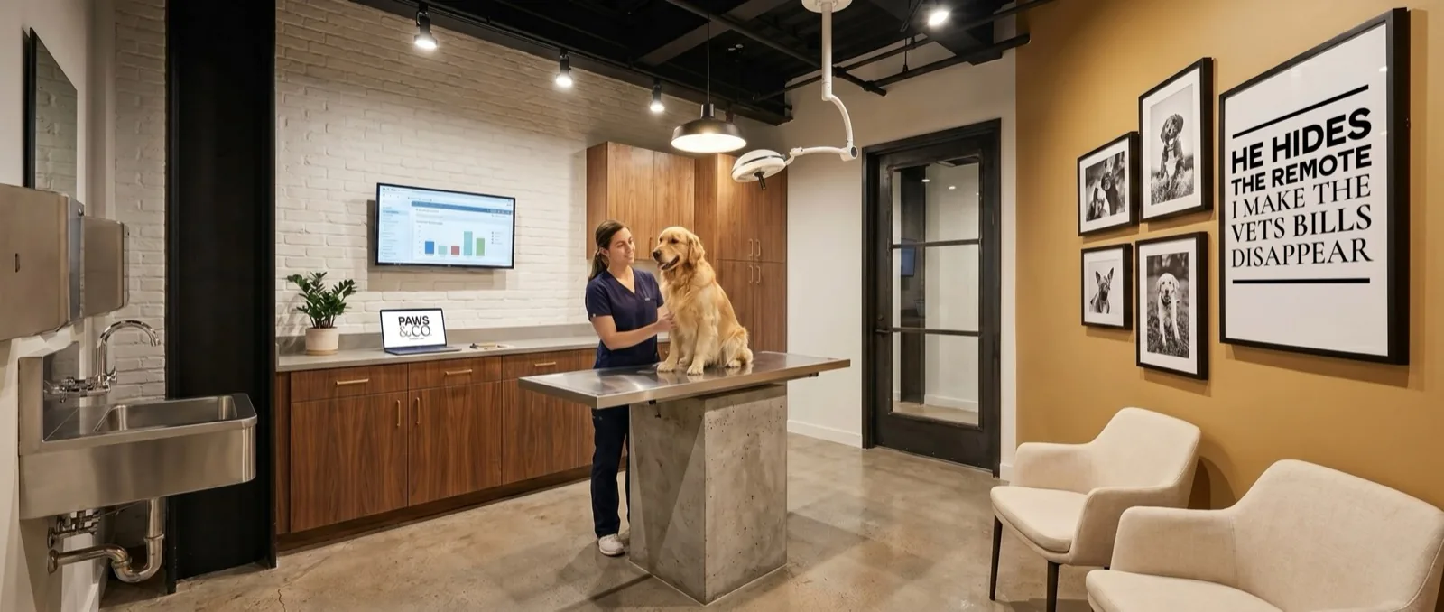 A vet consultation at Paws and Co