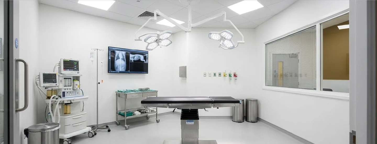 A precise, modern surgical theatre